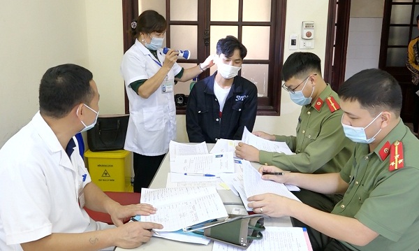 Sơn Dương khám tuyển sức khoẻ nghĩa vụ Công an nhân dân năm 2023