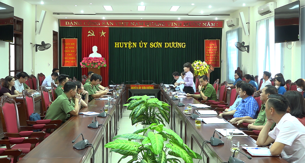 Đoàn kiểm tra Bộ Công an làm việc tại huyện Sơn Dương