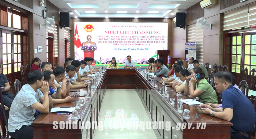 Đoàn công tác huyện Sơn Dương học tập, trao đổi kinh nghiệm về thực hiện Chương trình MTQG giảm nghèo bền vững