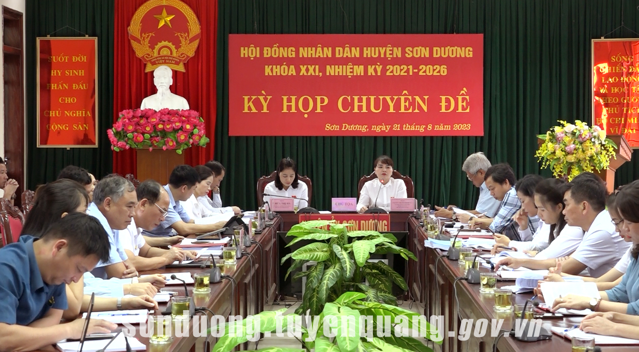 Kỳ họp chuyên đề HĐND huyện Sơn Dương khoá XXI, nhiệm kỳ 2021-2026