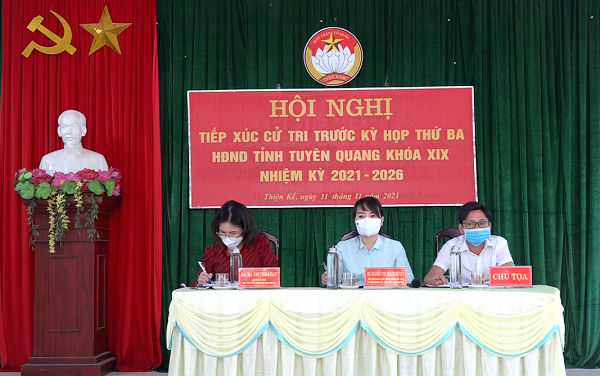 Đại biểu HĐND tỉnh tiếp xúc cử tri tại huyện Sơn Dương trước kỳ họp thứ 3