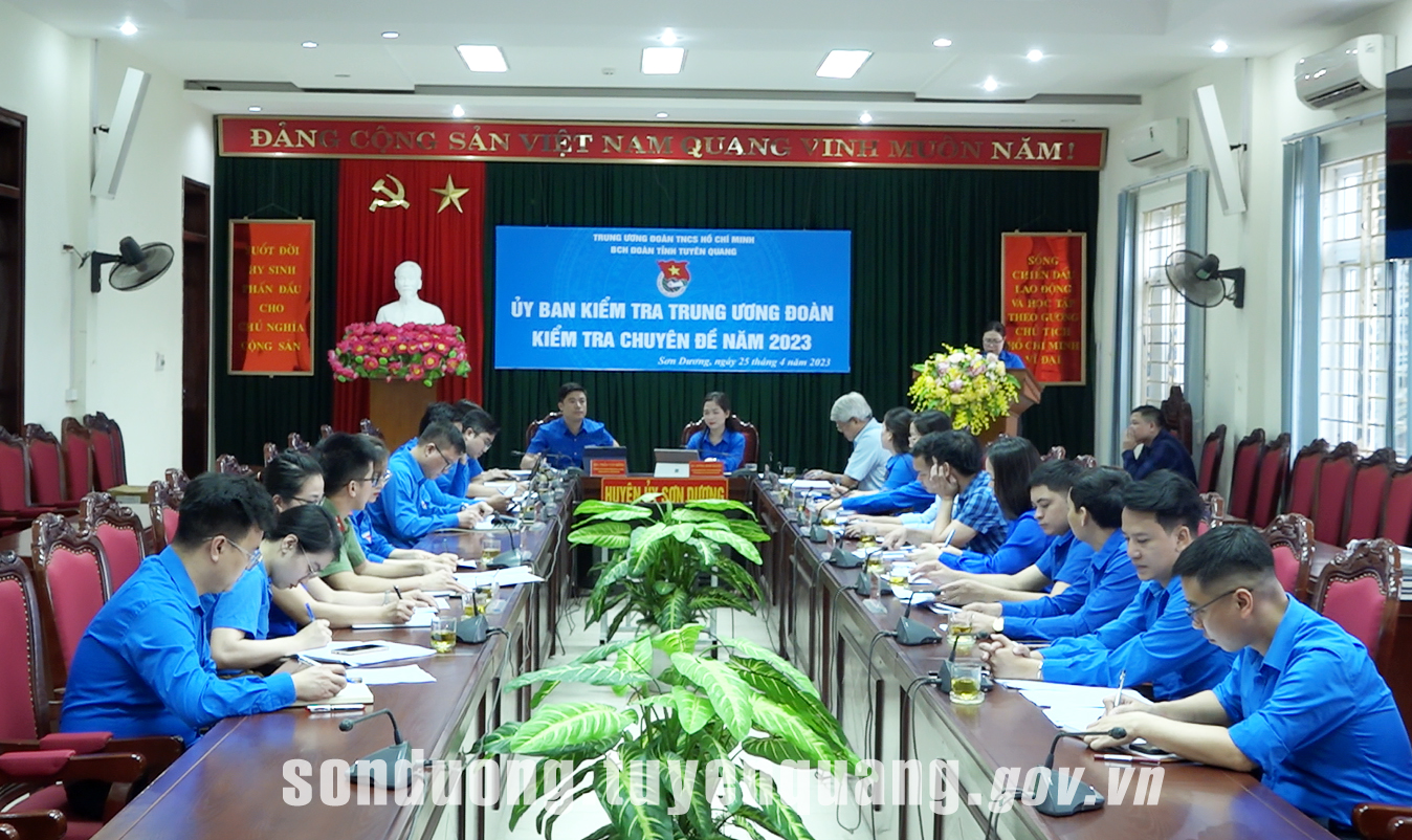 Ủy ban Kiểm tra TW Đoàn kiểm công tác giới thiệu quy hoạch, quy hoạch cán bộ Đoàn, giai đoạn 2022-2027 tại huyện Sơn Dương